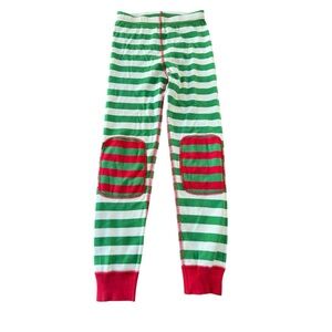 Hanna Andersson Green and Red Striped Pajama Bottoms